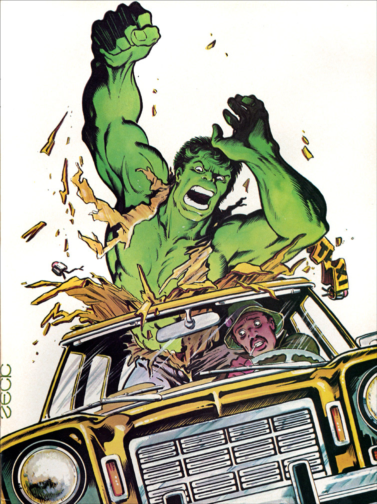 HULK, Vol 1 Number 14,  inside cover llustration by Mike Zeck (pencils / inks / colors)