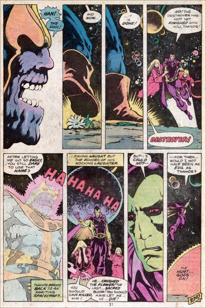 THE FINAL FLOWER, page five of five. Mike Zeck (pencils / inks)