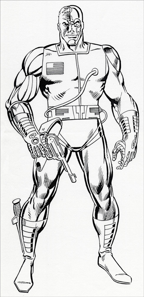 MARVEL UNIVERSE Vol. 1 No. 3, March, 1983, DEATHLOK b&w art, Mike Zeck (pencils), Joe Rubinstein (inks)