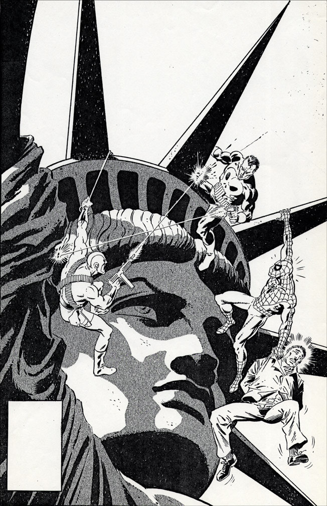 MARVEL TALES #217, black and white cover art by Mike Zeck (pencils / inks)