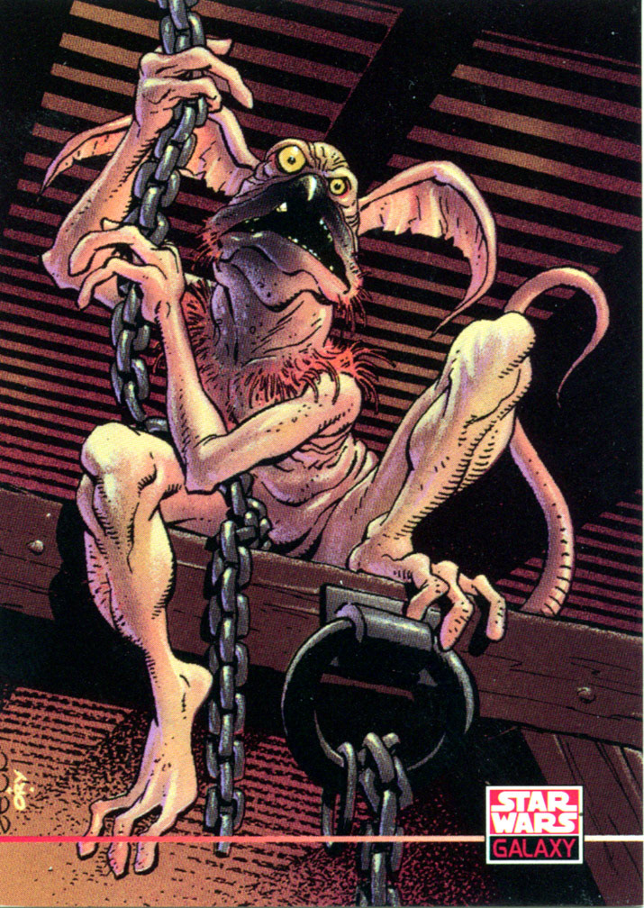STAR WARS GALAXY SERIES TWO Trading Card Set, 1994. I drew Salacious Crumb for this second Star Wars set from Topps. Mike Zeck (pencils / inks)
