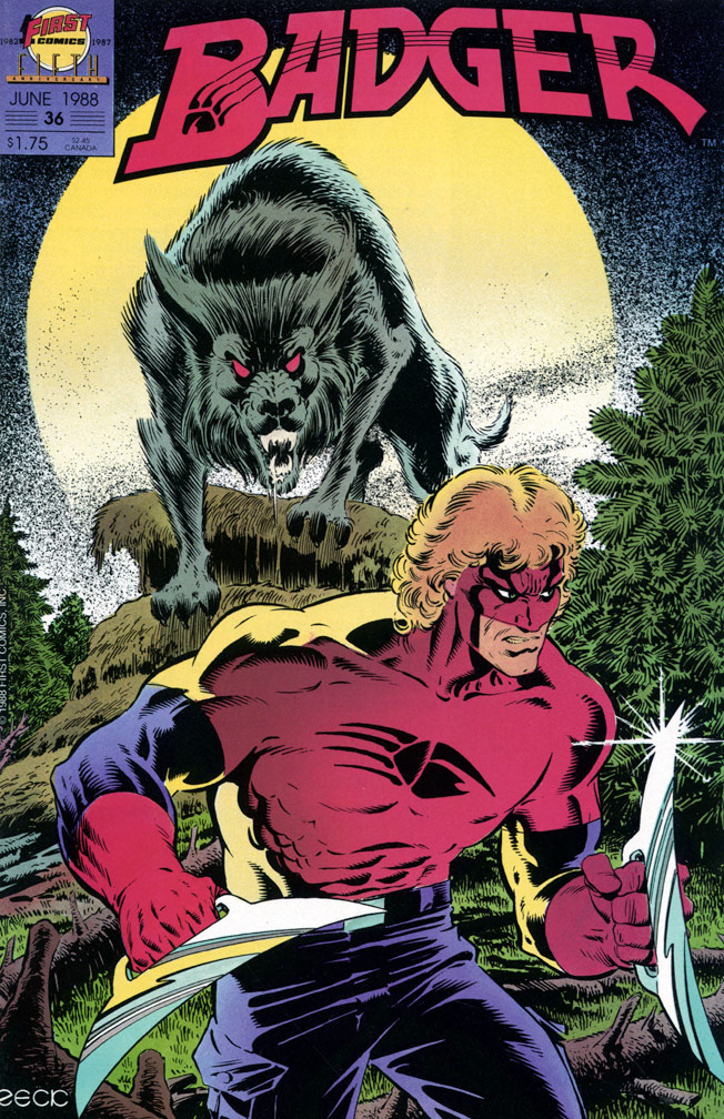 BADGER 36, June, 1988 issue. COVER: Mike Zeck (pencils and inks)