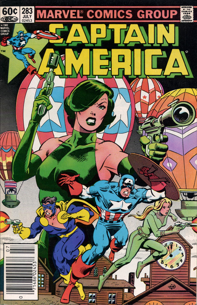 CAPTAIN AMERICA: Issue 283 July 1983 - COVER: Mike Zeck (pencils) John Beatty (inks) INTERIOR: Mike Zeck (pencils) John Beatty (inks)