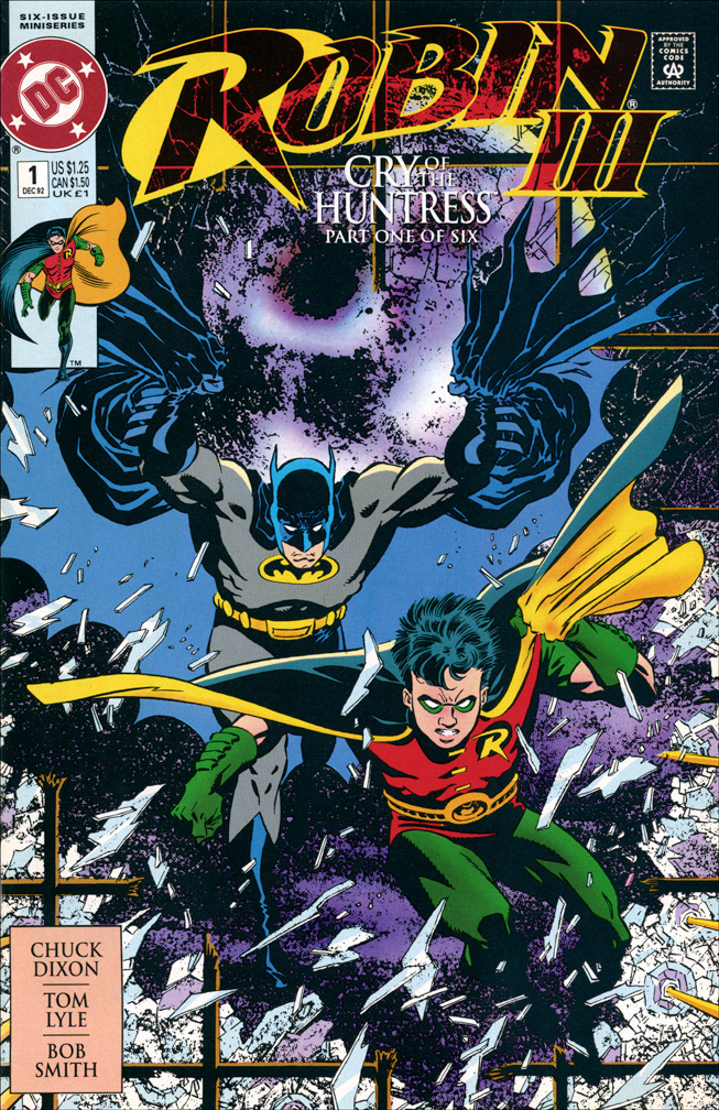 ROBIN 3: CRY OF HUNTRESS 1 of 6, December, 1992. COVER: Mike Zeck (pencils / inks)