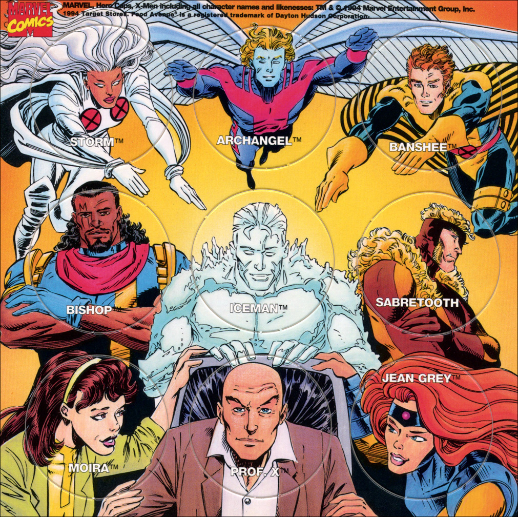 MARVEL HERO CAPS, X-MEN 2 of 4 (1994) Final product. Mike Zeck (pencils) ? (inks)