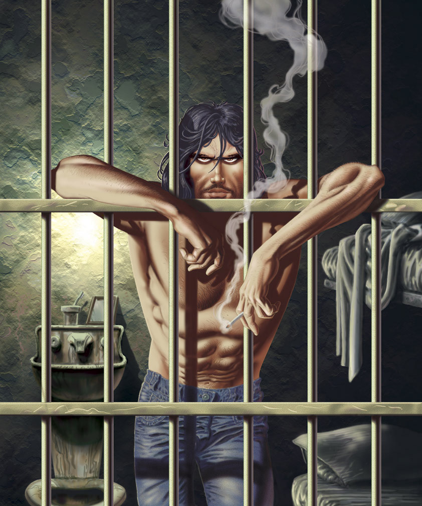 DAMNED 1, June, 1997 issue. Cover painting by Mike Zeck (my first attempt at digital painting)