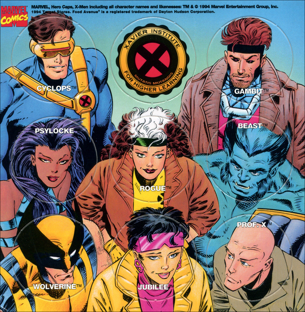 MARVEL HERO CAPS, X-MEN 1 of 4 (1994) Final product. Mike Zeck (pencils) ? (inks)