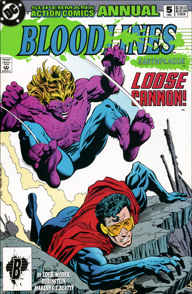ACTION COMICS ANNUAL 5, 1993. COVER: Mike Zeck (pencils) Karl Kesel (inks)