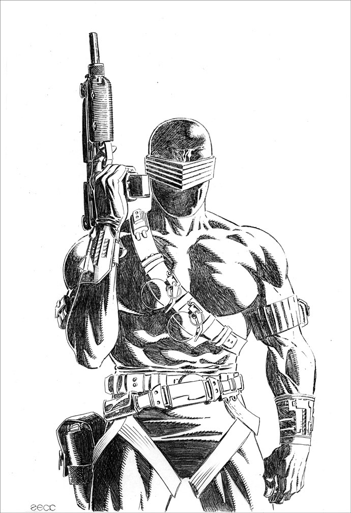 Cover Recreation: G. I. Joe issue 53. Added more figure than was pictured on the cover. Pencils only.