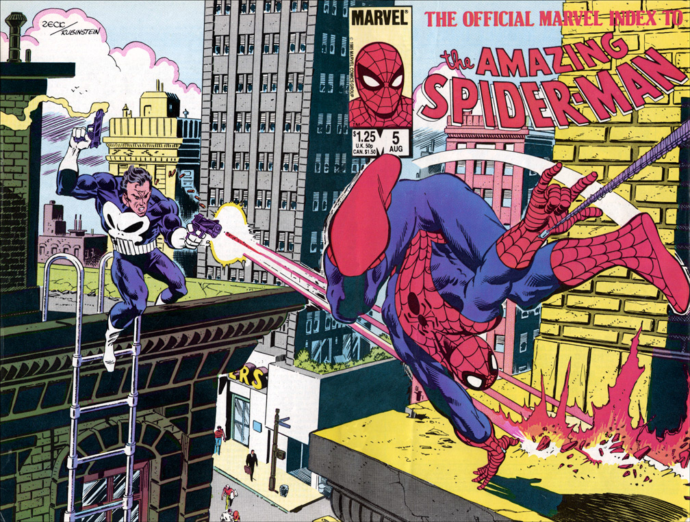 OFFICIAL MARVEL INDEX TO AMAZING SPIDER-MAN, Number 5, August, 1985. WRAPAROUND COVER: Mike Zeck (pencils) Joe Rubinstein (inks)