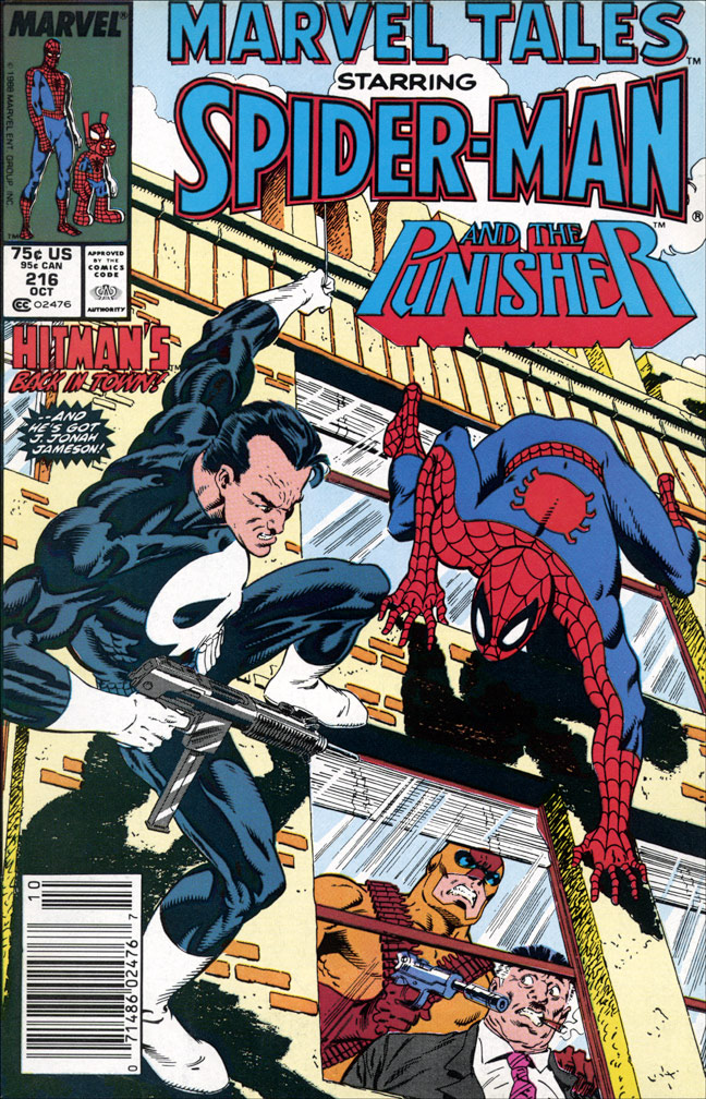 MARVEL TALES, Vol 1 Number 216, October, 1988 issue. COVER by Mike Zeck (pencils / inks)