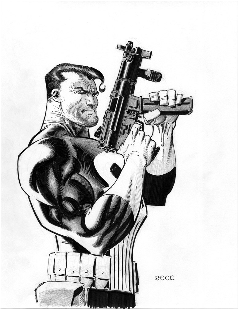 The Art of Michael J. Zeck Volume One, VARIANT ISSUE 5 of 25 preliminary art.