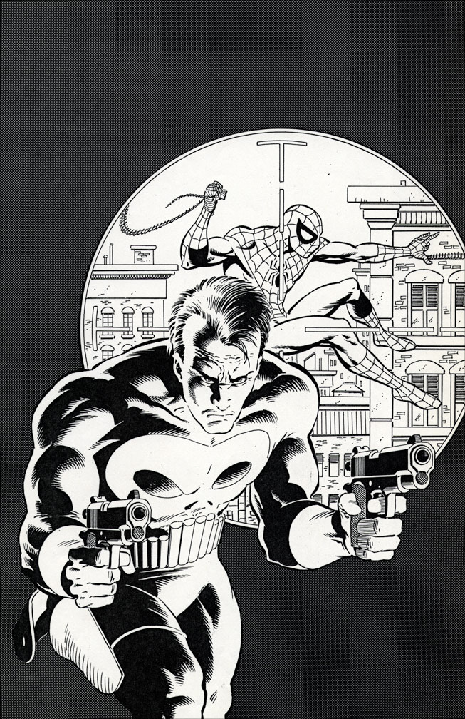MARVEL TALES #209, black and white cover art by Mike Zeck (pencils / inks)