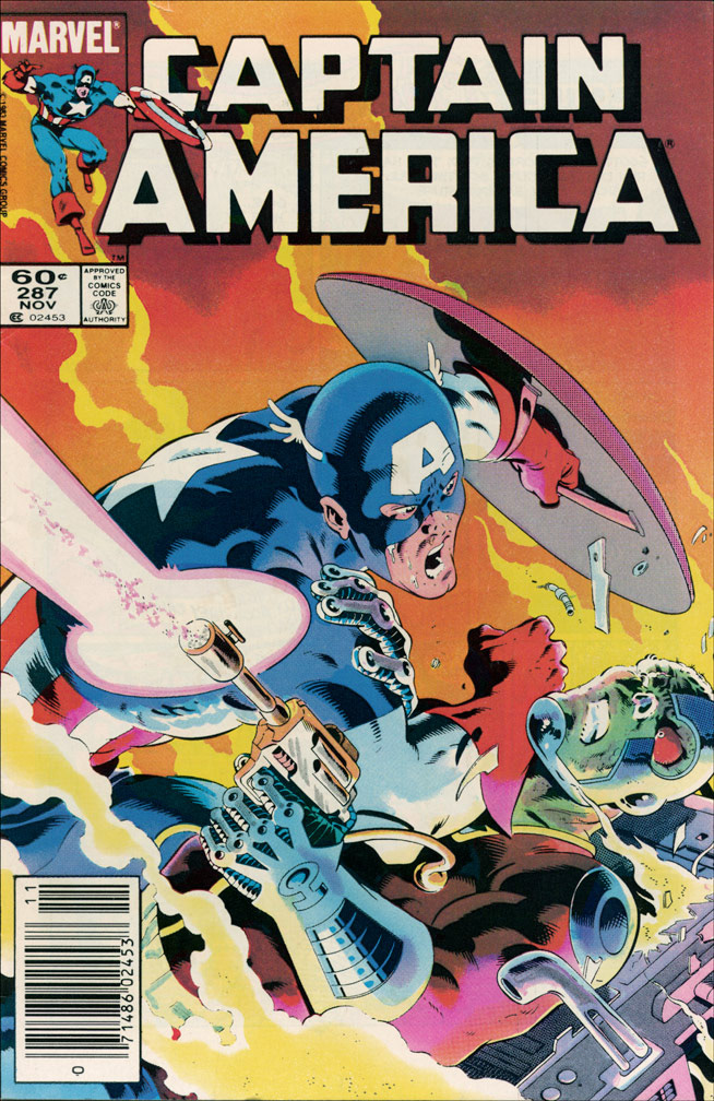 CAPTAIN AMERICA: Issue 287 November 1983 - COVER: Mike Zeck (pencils) John Beatty (inks) INTERIOR: Mike Zeck (pencils) John Beatty (inks)