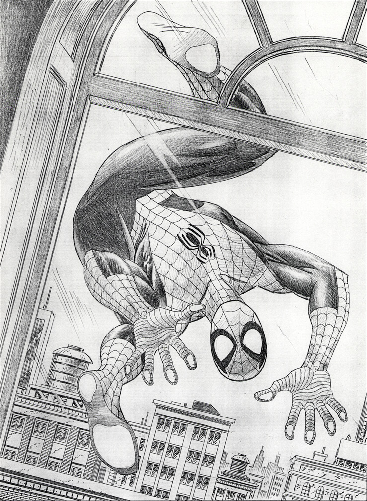 SPIDER-MAN MAGAZINE FOR KIDS, Winter 1996, Pencils for the cover painting.