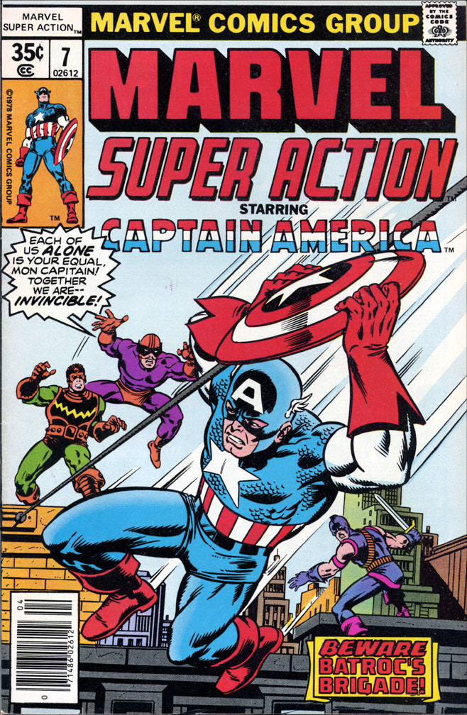 MARVEL SUPER ACTION, Vol 1 Number 7, April 1978 issue. COVER by Mike Zeck (pencils) and Joe Sinnott (inks)