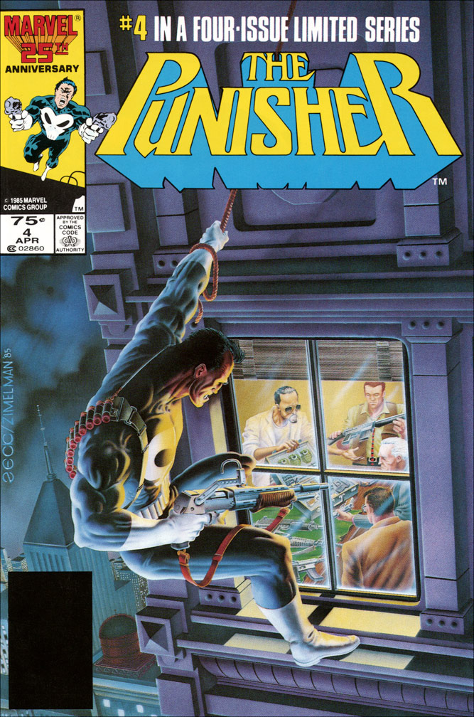THE PUNISHER, Vol. 1 Number 4 April 1986 issue. INTERIOR: Mike Zeck (pencils), John Beatty (inks) COVER by Mike Zeck and Phil Zimelman