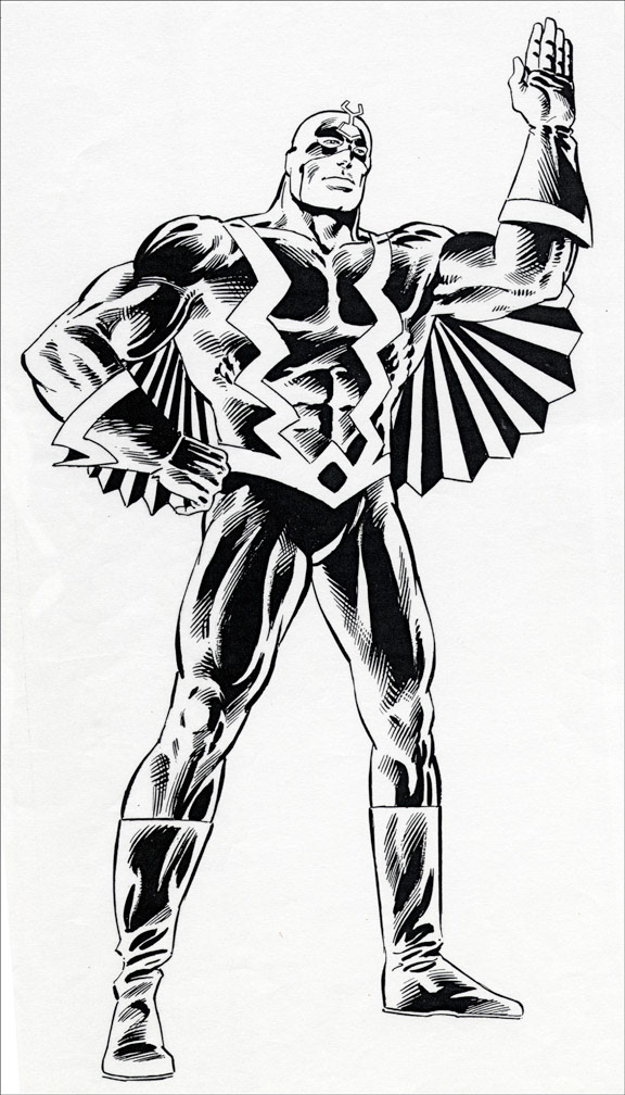 MARVEL UNIVERSE Vol. 1 No. 2, February, 1983, BLACK BOLT,  b&w art, Mike Zeck (pencils), Joe Rubinstein (inks)