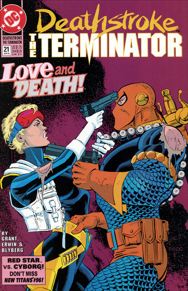 DEATHSTROKE THE TERMINATOR 21, April, 1993. COVER: Mike Zeck (pencils / inks)