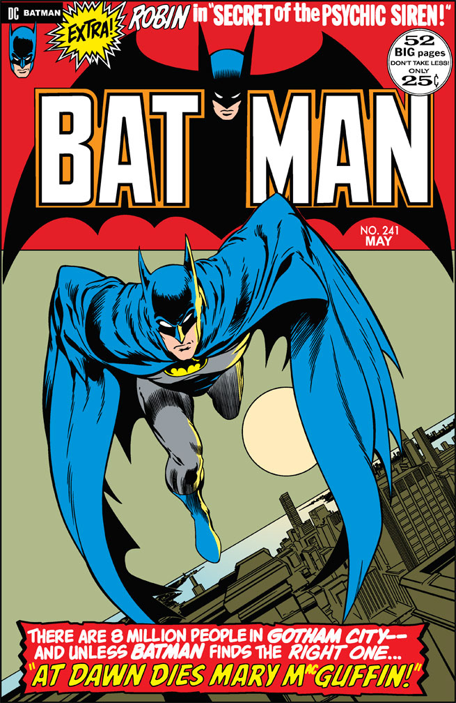 DC75 vector cover recreation: BATMAN 241, May, 1972 issue.