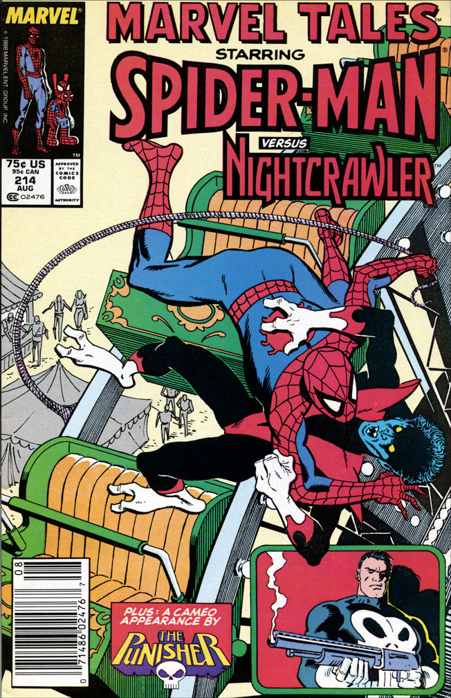 MARVEL TALES, Vol 1 Number 214, August, 1988 issue. COVER by Mike Zeck (pencils / inks)