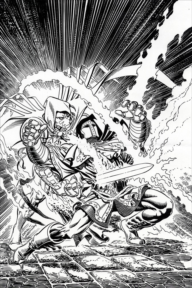 AZRAEL: AGENT OF THE BAT 98, cover art by Mike Zeck (pencils) and Jerry Ordway (inks)