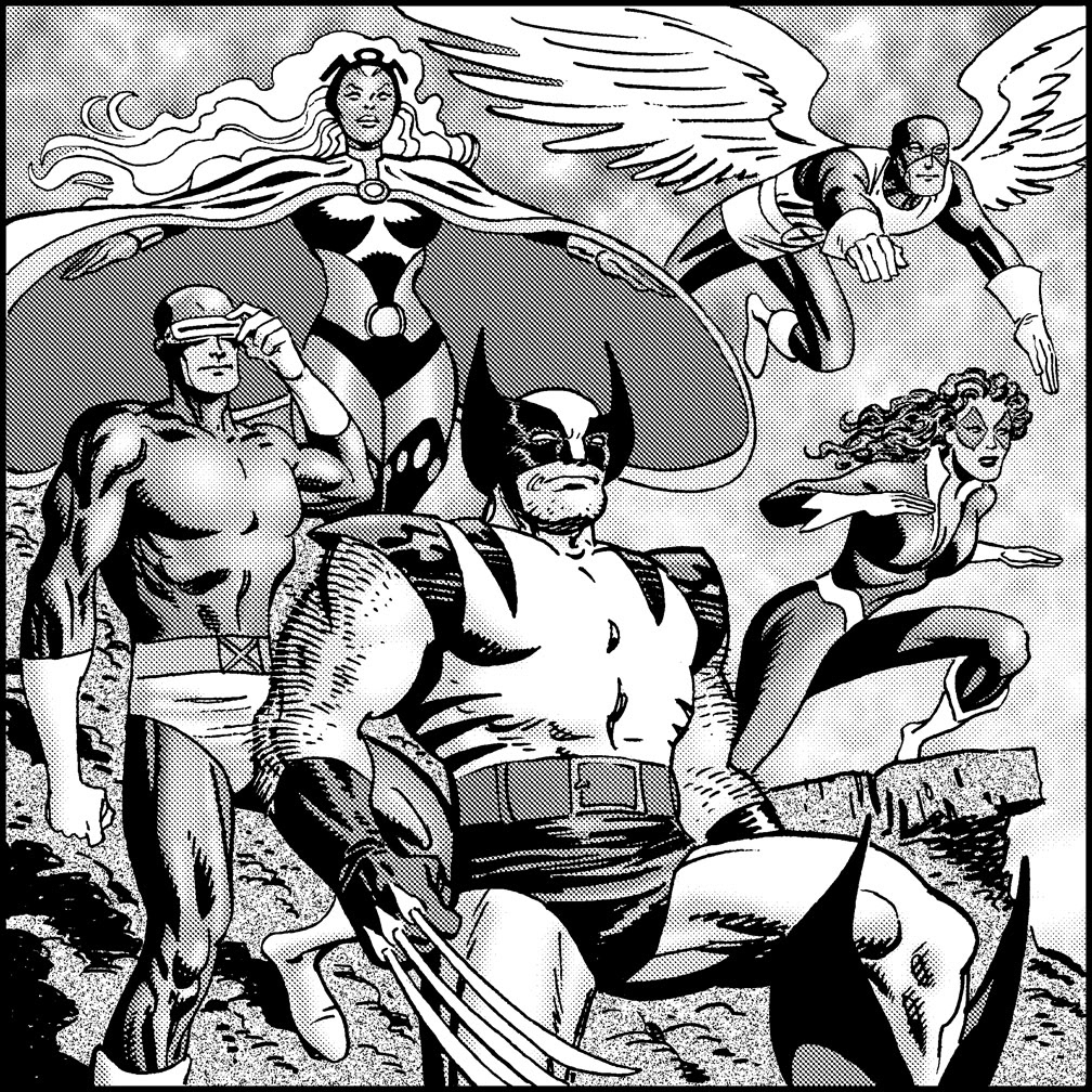 X-MEN LEGENDS, 1997. Chapter illustration sample. Mike Zeck (pencils and inks)