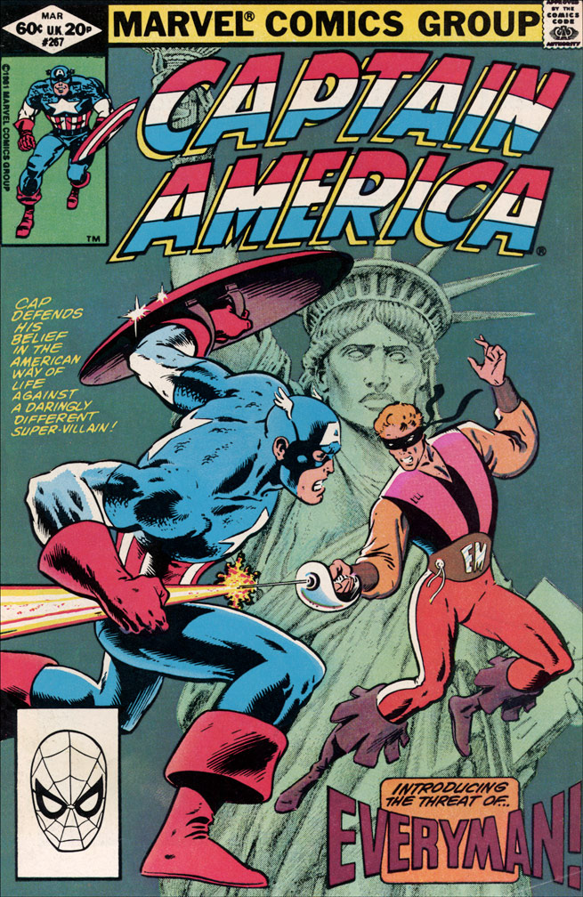 CAPTAIN AMERICA: Issue 267 March 1982 - COVER: Mike Zeck (pencils, inks) INTERIOR: Mike Zeck (pencils) John Beatty (inks)