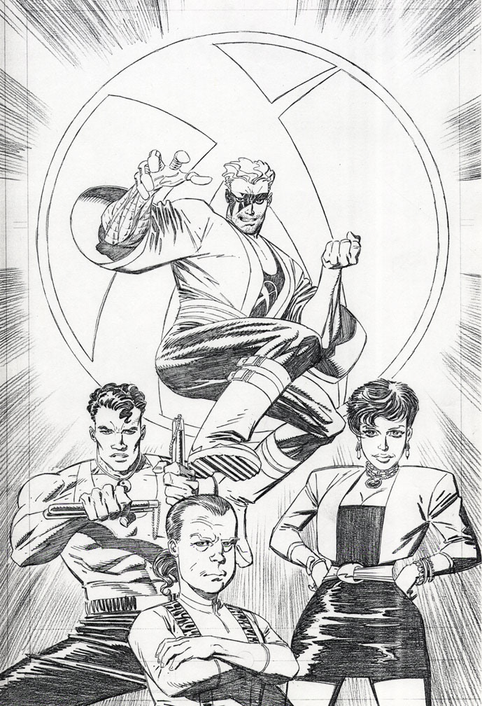 ELIMINATOR PINUP, pencil art by Mike Zeck