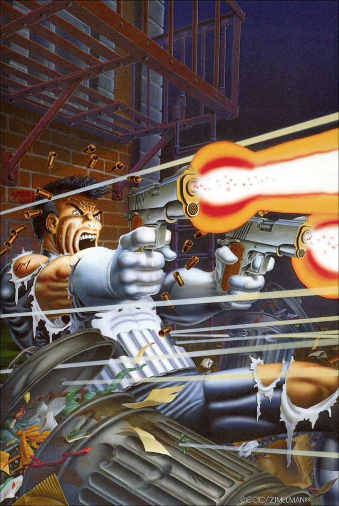 PUNISHER 1 cover painting. The printed covers didn't capture Phil's colors or subtleties very well.