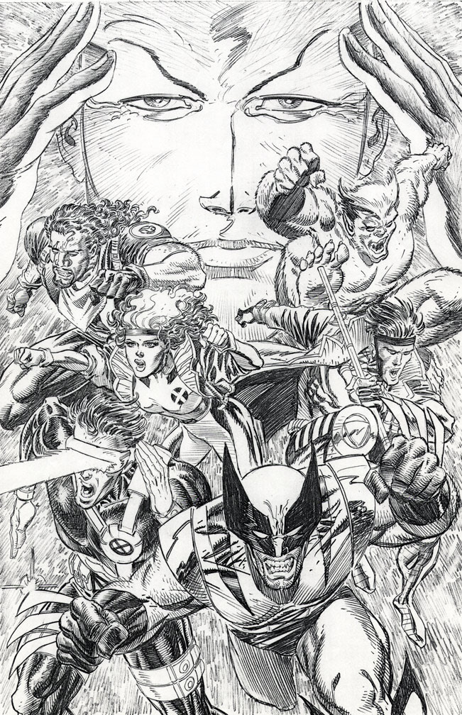 THE ULTIMATE X-MEN, 1996. Cover pencils by Mike Zeck
