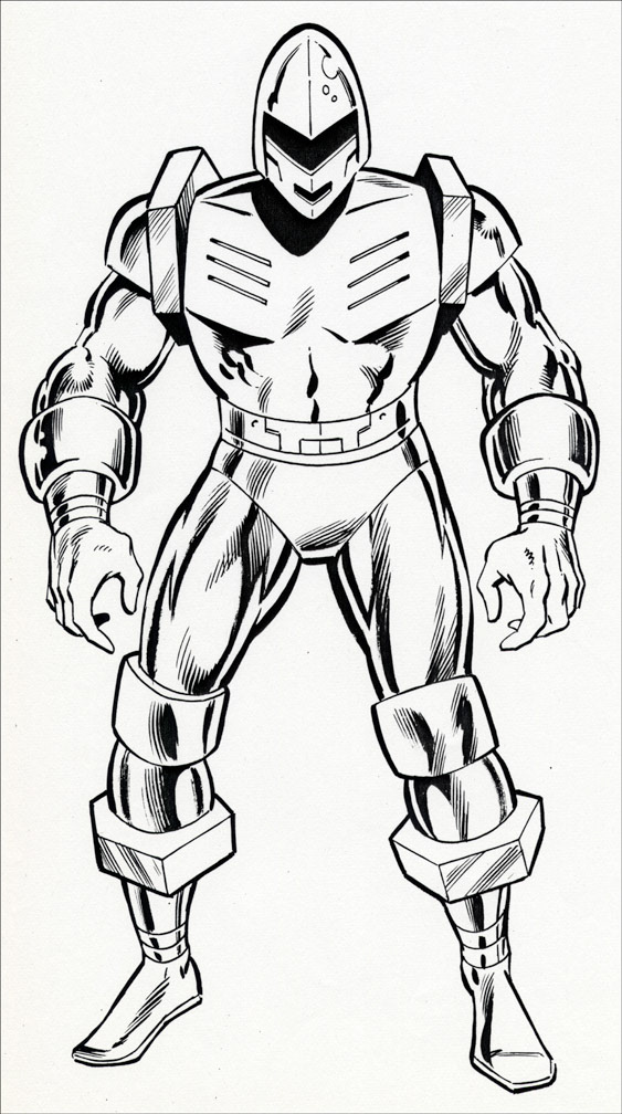 MARVEL UNIVERSE Vol. 1 No. 3, March, 1983, CRIMSON DYNAMO b&w art, Mike Zeck (pencils), Joe Rubinstein (inks)