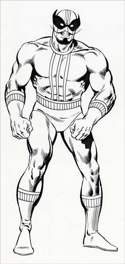 MARVEL UNIVERSE Vol. 1 No. 2, February, 1983, BATROC  b&w art, Mike Zeck (pencils), Joe Rubinstein (inks)