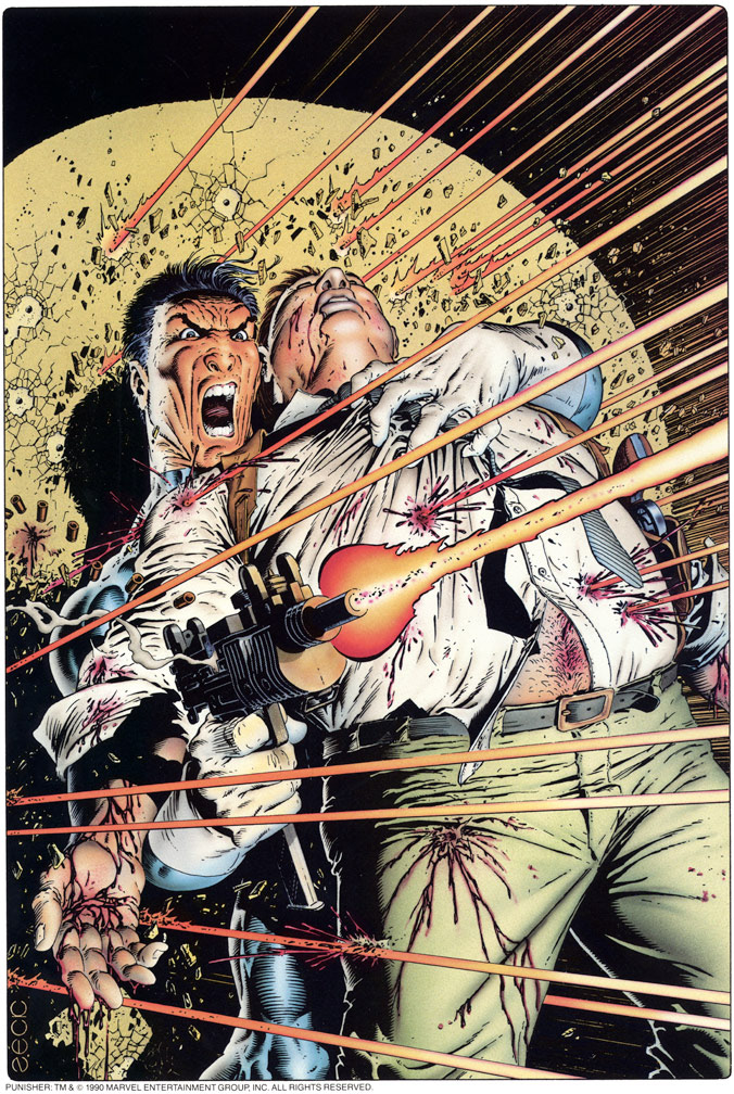 MARVEL PUNISHER PORTFOLIO. Plate Five: Art by Mike Zeck, and color by Mike Zeck and Phil Zimelman.