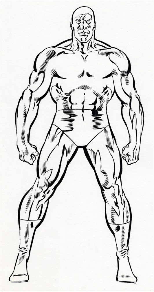 MARVEL UNIVERSE Vol. 1 No. 11, November, 1983, SUPER-ADAPTOID b&w art, Mike Zeck (pencils), Joe Rubinstein (inks)