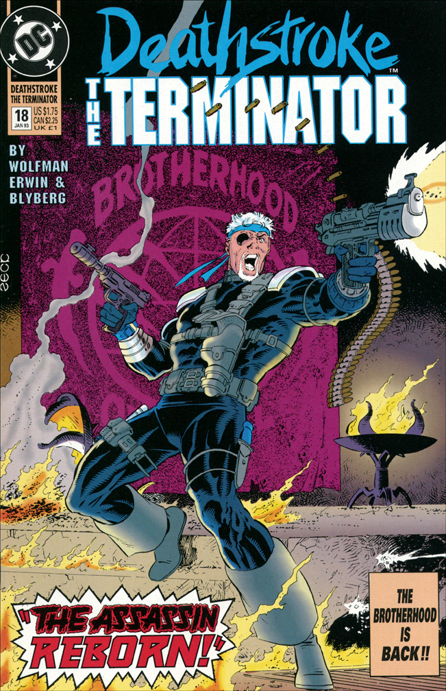 DEATHSTROKE THE TERMINATOR 18, January, 1993. COVER: Mike Zeck (pencils / inks)