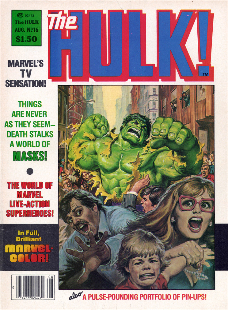 HULK, Vol 1 Number 16, August, 1979 issue. Feature story in this issue by Mike Zeck (pencils) John Tartaglione (inks)