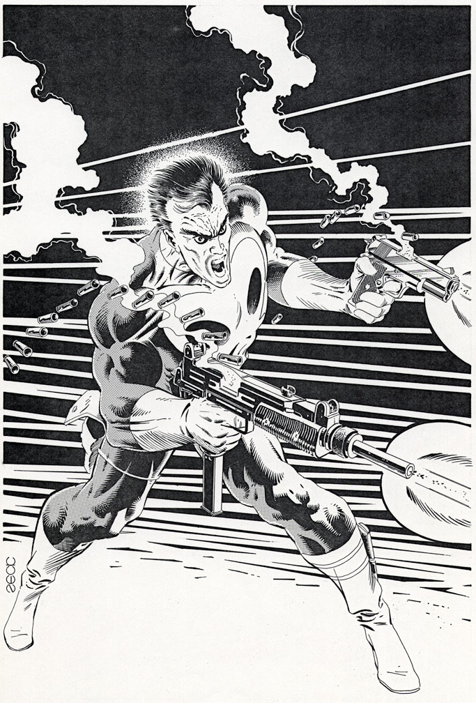 PUNISHER House Ad. This art was used to create a Marvel Comics ad page around the time the Limited Series was published. Mike Zeck (pencils / inks)