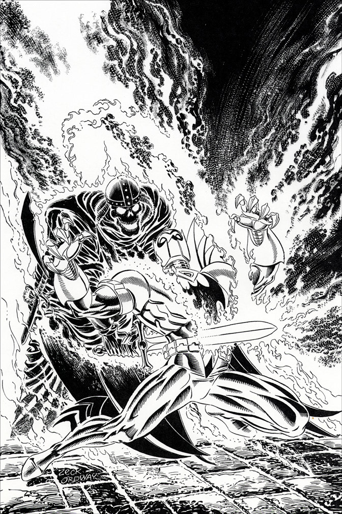 AZRAEL: AGENT OF THE BAT 92, cover art by Mike Zeck (pencils) and Jerry Ordway (inks)