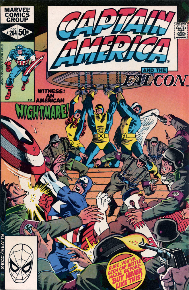 CAPTAIN AMERICA: Issue 264 December 1981 - COVER: Mike Zeck (pencils) John Beatty (inks) INTERIOR: Mike Zeck (pencils) Quickdraw Studios (inks)