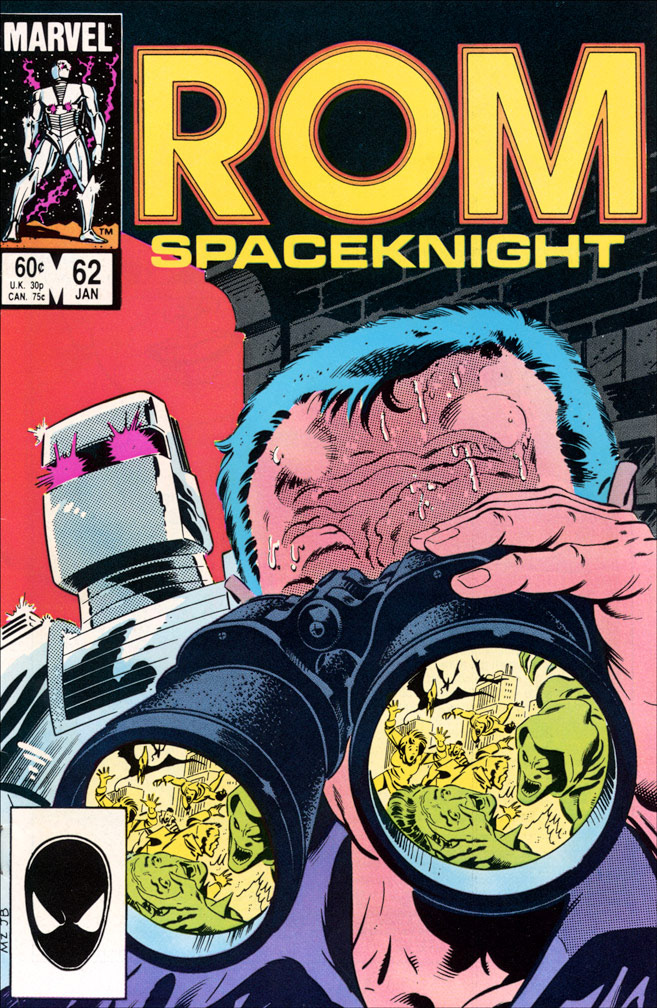 ROM, Vol 1 Number 62 January 1985 issue. COVER by Mike Zeck (pencils) John Beatty (inks)