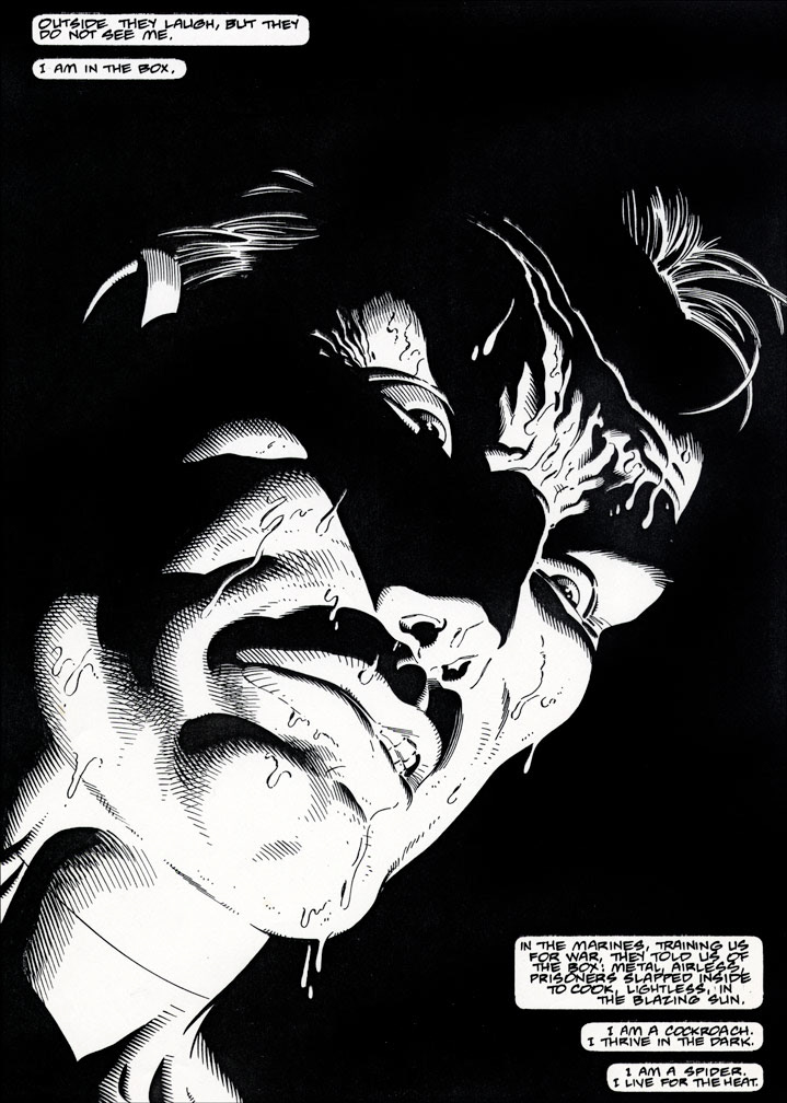 THE PUNISHER Graphic Novel (hardcover edition). Interior inks sample.