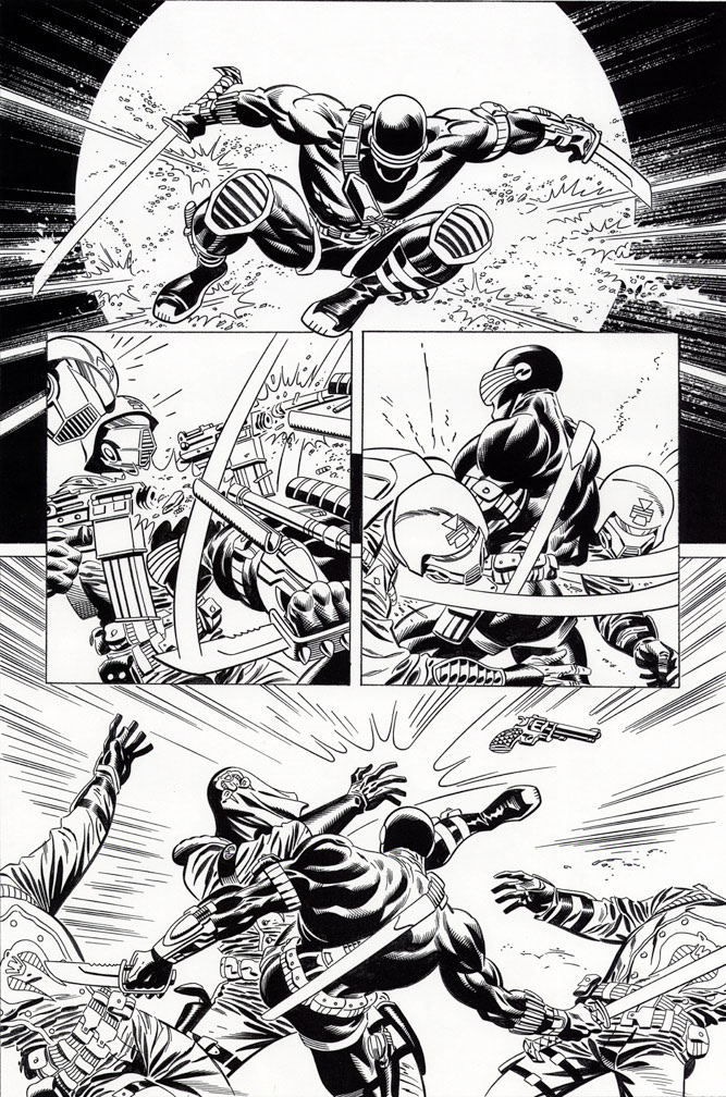 G.I.JOE 21, August, 2003 issue. Interior art sample, Mike Zeck (pencils) / John Beatty (inks)