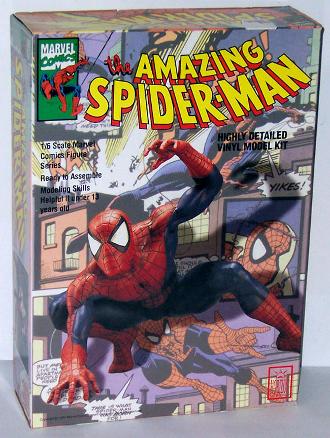 HORIZON MODEL KITS: SPIDER-MAN / Final product pictured on box.