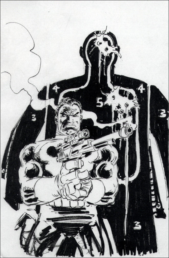 PUNISHER 3 preliminary cover sketch.