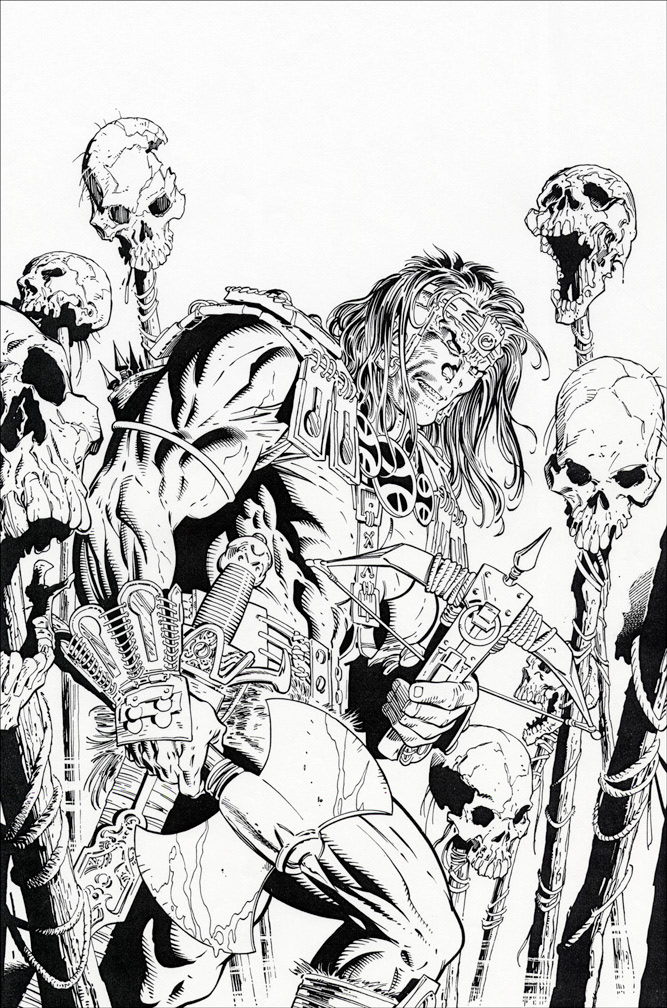 CONAN HOUSE AD, created to promote a new direction for the Conan monthly comic. Mike Zeck (pencils) Scott Williams (inks)