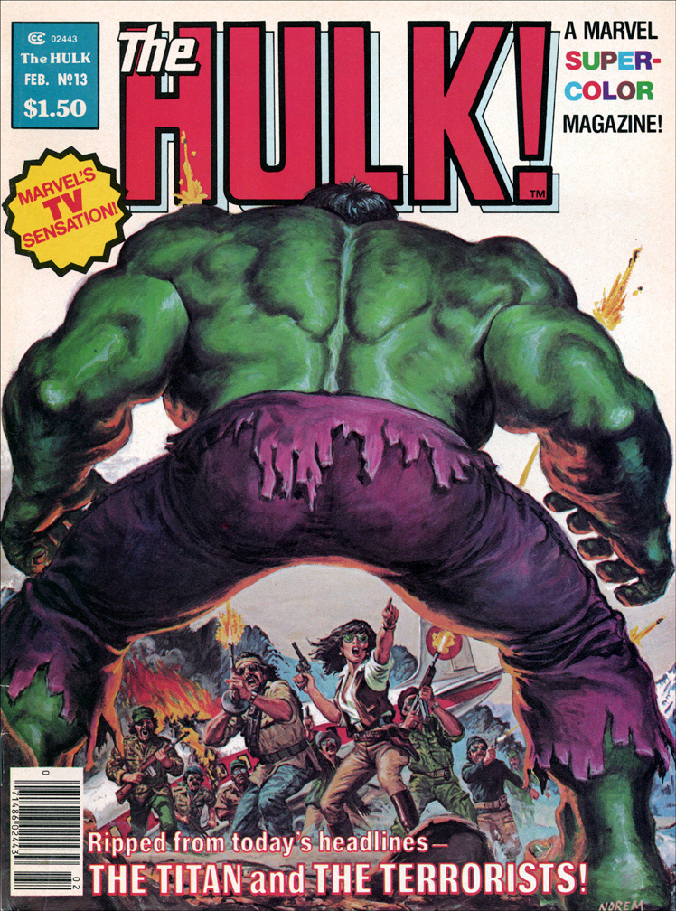 HULK, Vol 1 Number 13, February, 1979 issue. One inside cover llustration for this issue.