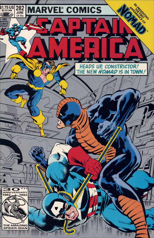 CAPTAIN AMERICA: Issue 282 June 1983 - COVER: Mike Zeck (pencils) John Beatty (inks) INTERIOR: Mike Zeck (pencils) John Beatty (inks)