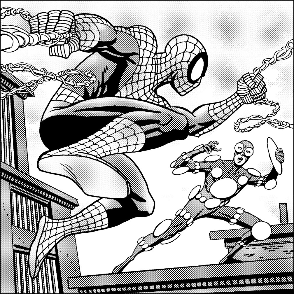 SPIDER-MAN: SECRET OF THE SINISTER SIX, 2002. Chapter Illustration sample, Mike Zeck (pencil and ink)