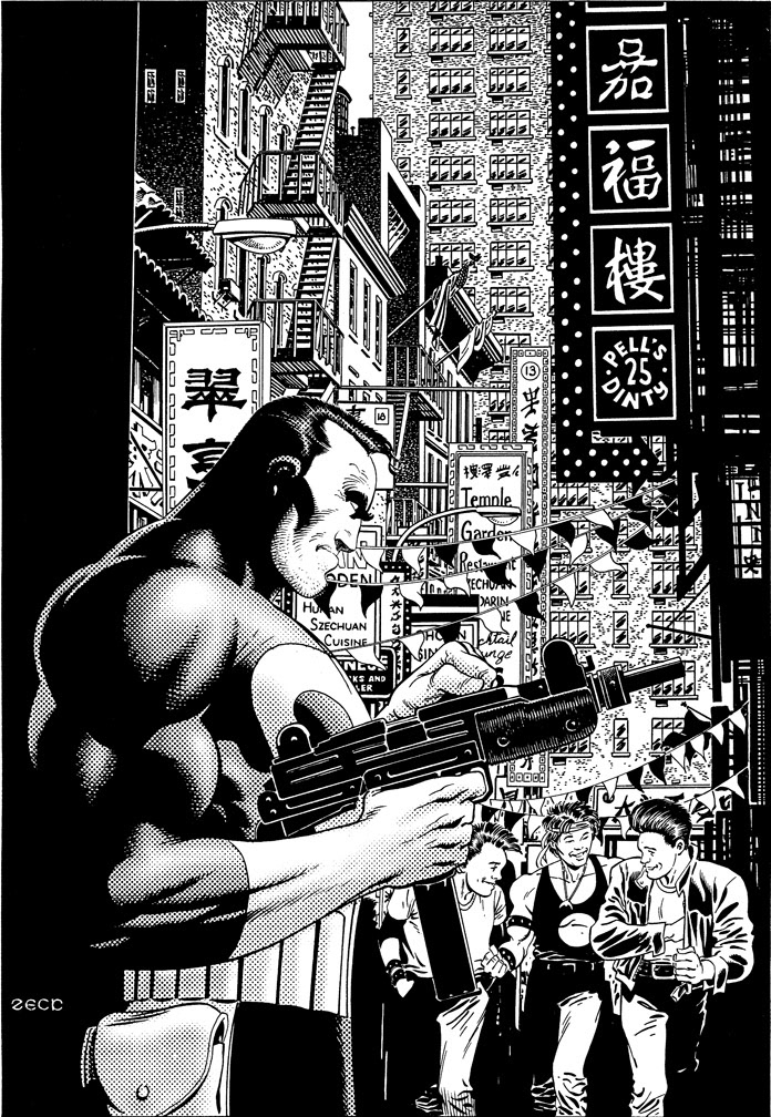 Portfolio Recreation: Punisher Portfolio 2, Plate 3. From the French limited edition portfolio.